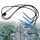 Комплект капельного орошения для теплицы, 4 раздельных изогнутых капельницы, 4 л8 л, компенсатор давления