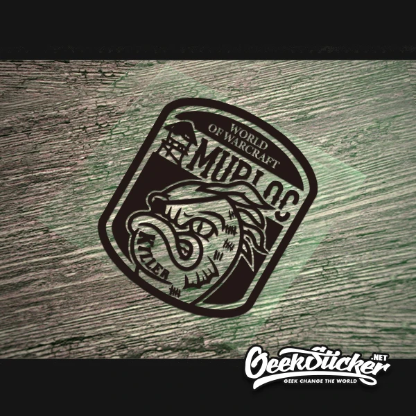 Классическая игра WOW World of Warcraft Murloc killer Badge наклейка Виниловая для кузова