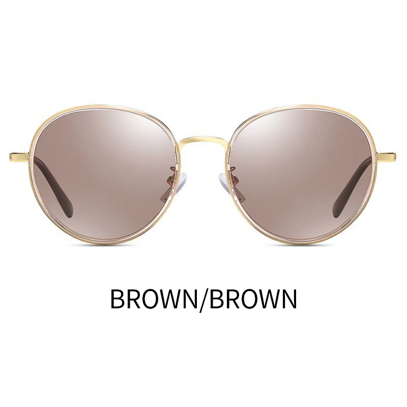 Brown Brown IGUETTA брендовые дизайнерские женские солнцезащитные очки высокое качество круглый винтажный дизайн сплав рамка вождения очки для женщин IYJB113 - Цвет линз: Brown Brown