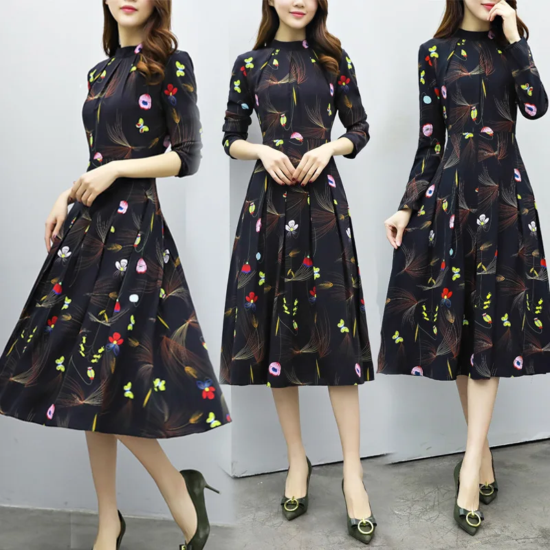 Брендовое женское шифоновое тонкое платье 2017 летнее богемное длинное с круглым