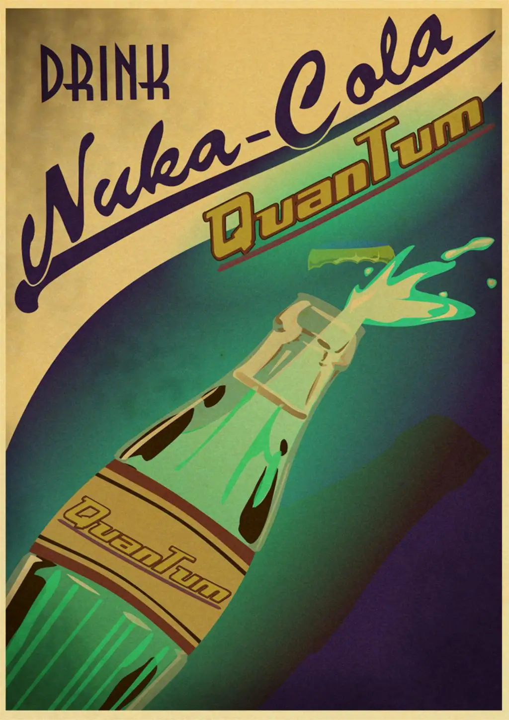 Винтажный бумажный постер Nuka Cola Fallout 2345 настенная живопись украшение для дома 42x30