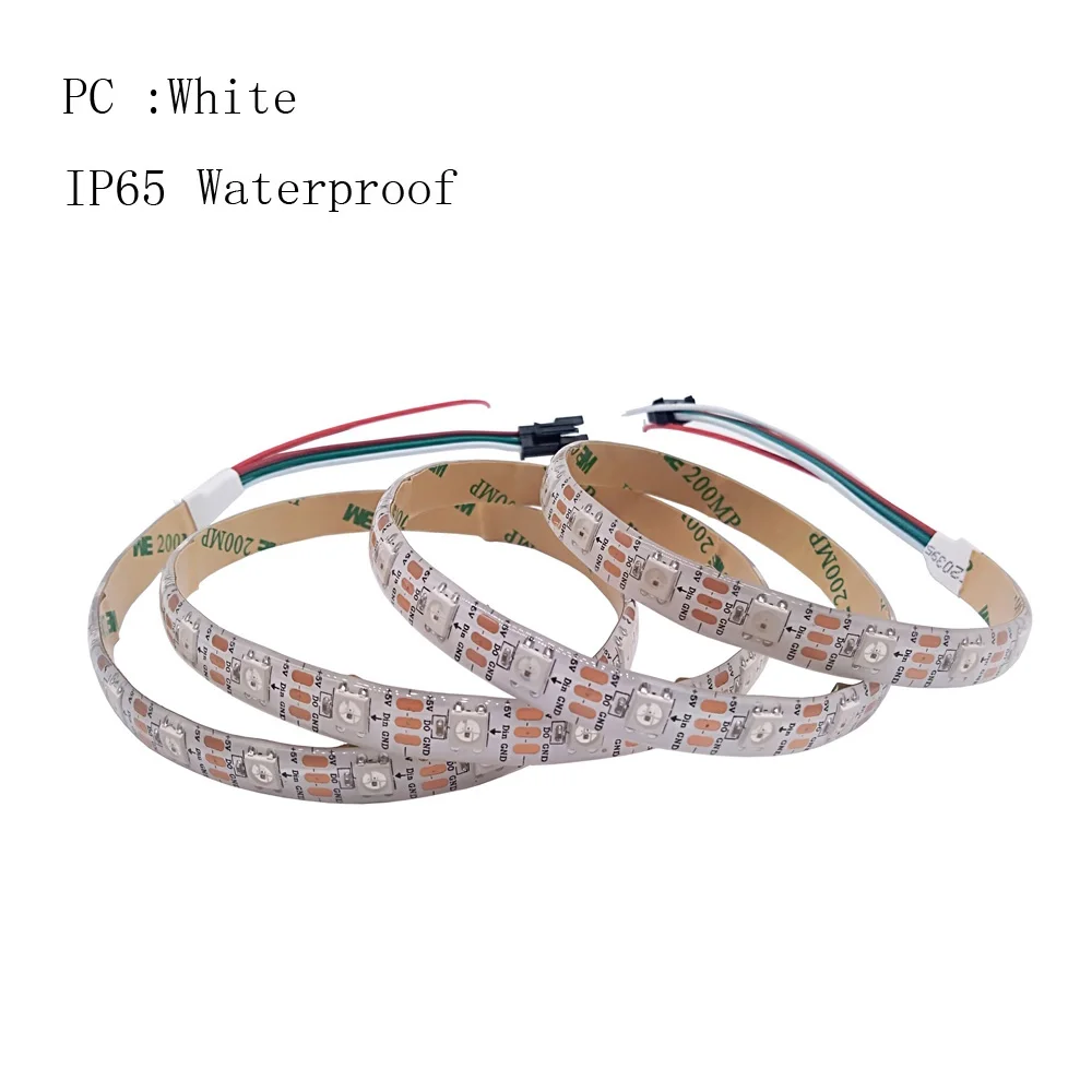 15 м 10 5 WS2812B Светодиодная лента IC 60 светодиодов/м RGB умная Пиксельная полоса +