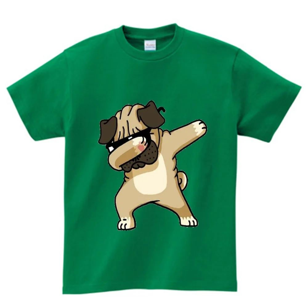 Хлопковые летние топы для мальчиков футболка Dab Panda Dog Детская забавная