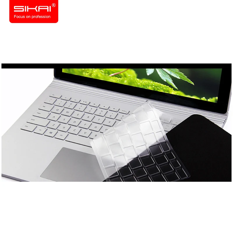 2018 моющийся прозрачный ТПУ для Microsoft Surface Book 2 15 дюйм чехол клавиатуры