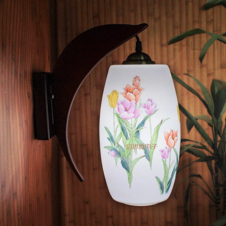 Лампа в стиле ретро Лофт китайский керамический настенный светильник для