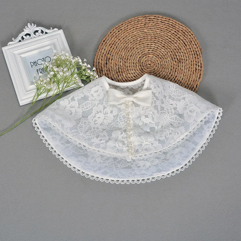 Крестильное платье для новорожденных девочек комплект из 3 предметов кружевное