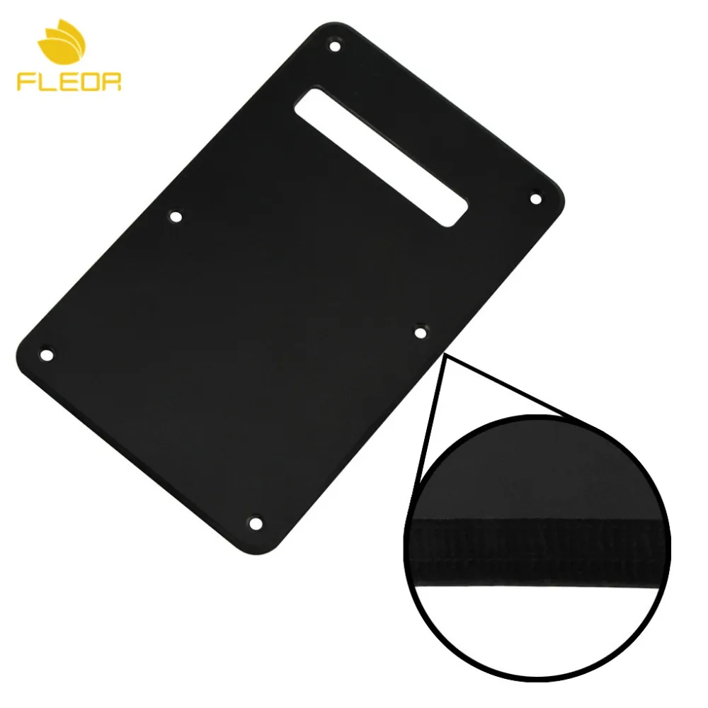 

FLEOR Electric Guitar Back Plate Backplate Tremolo Cover for ST Guitar Replacement , Matt Black 1Ply