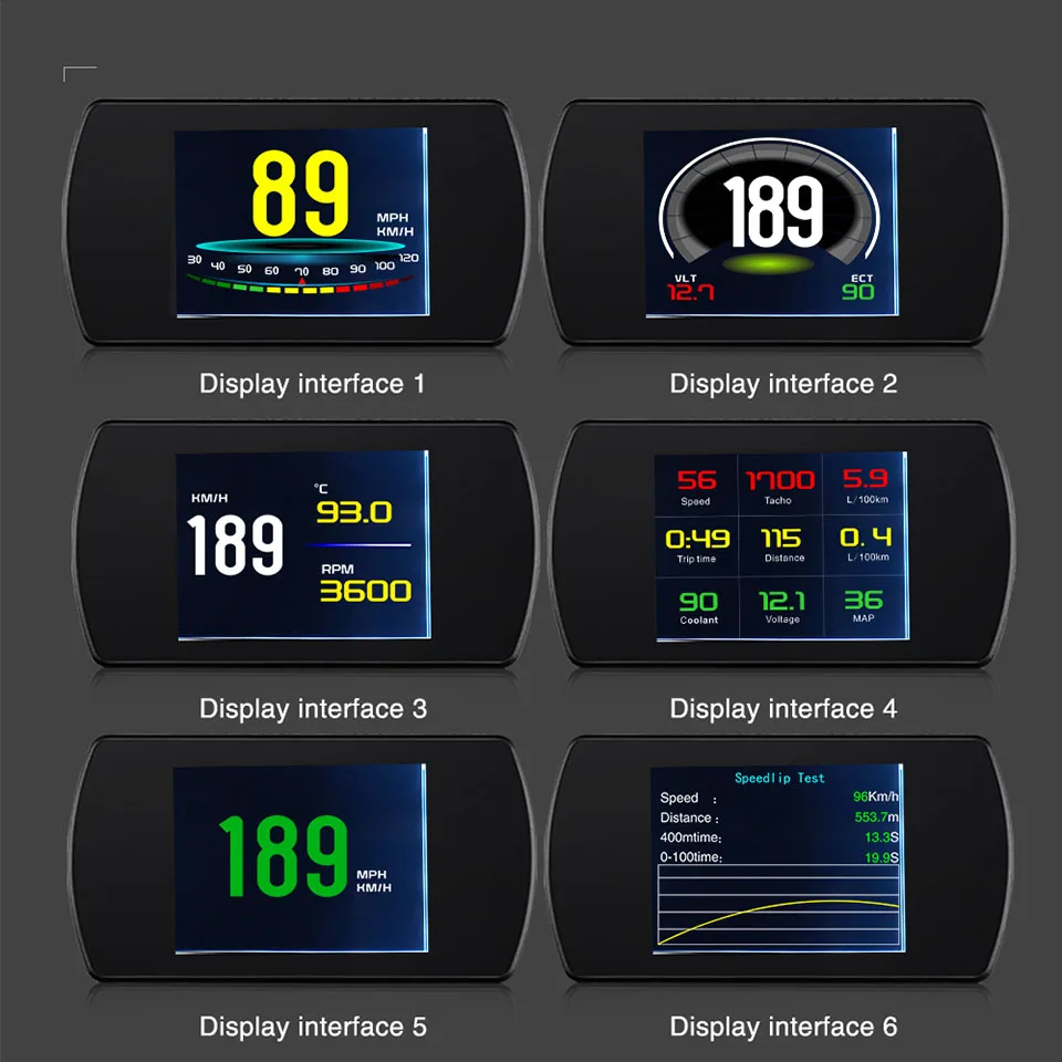 4 3 "Умный Цифровой дисплей на головке автомобиля HUD OBD2 бортовой компьютер