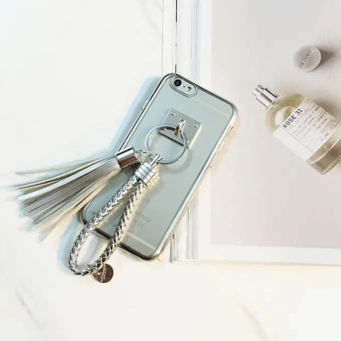 Симпатичный вязаный кожаный брелок для ключей с кисточкой металлическая пряжка