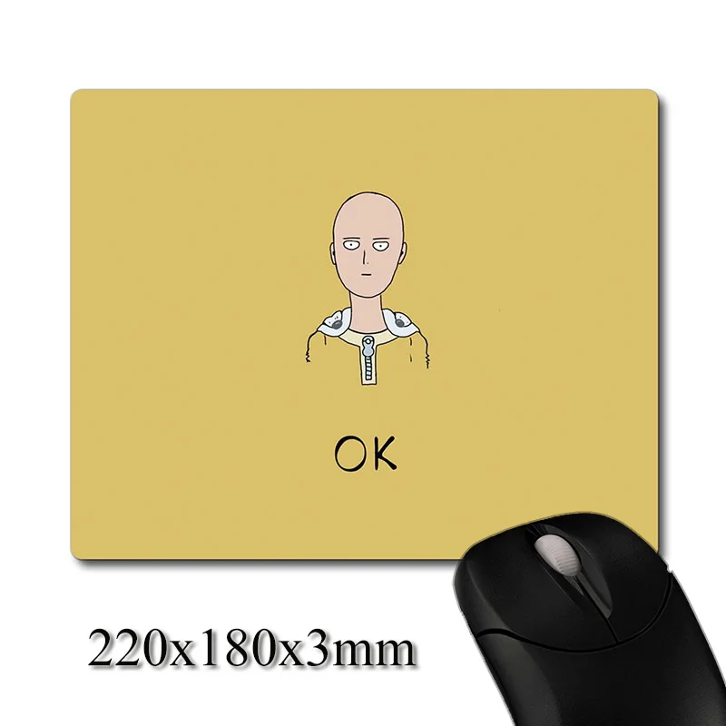 Хумористический портрет Сайтама из one punch man CG плотный тканый Противоскользящий