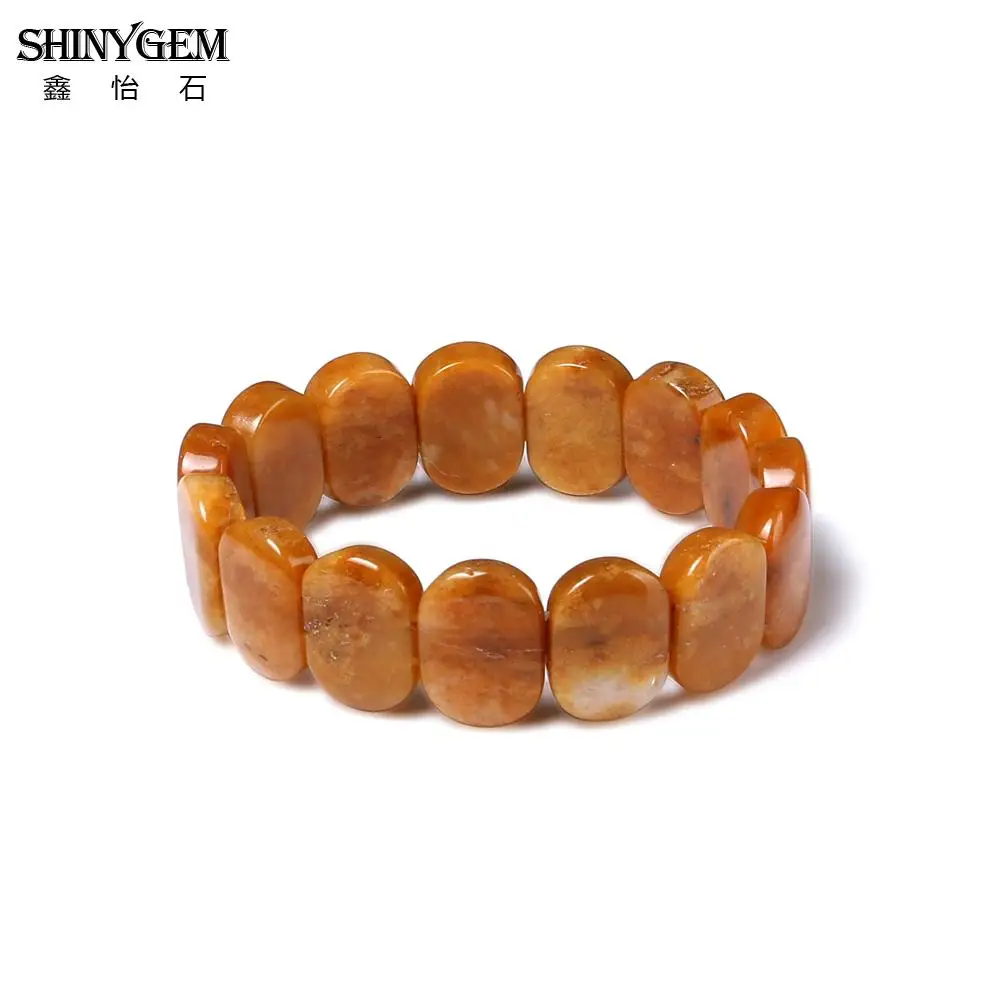 ShinyGem 13*18 мм овальные желтые нефриты браслеты и DIY ручной работы эластичные