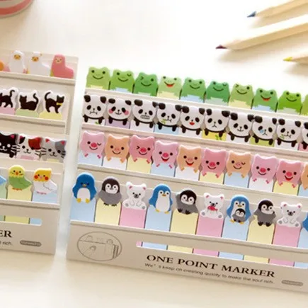 6 шт./лот Мультяшные животные бумага для заметок с одной точкой клейкие заметки