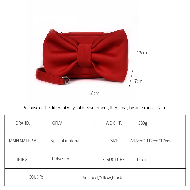 GFLV брендовая популярная Милая Маленькая женская сумка с большим бантом на молнии