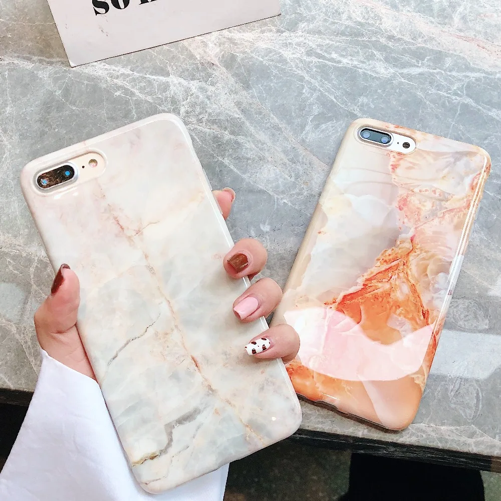 Мраморный чехол для телефона iPhone 6 силикон iphone 8 Plus Чехлы Apple полная защита XS Max XR 7 S