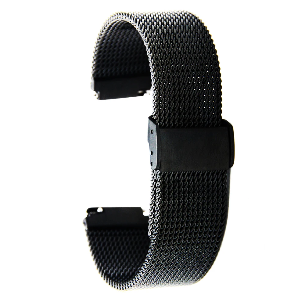 Ремешок для часов из нержавеющей стали 18 мм 22 ремня с застежкой и крепления на