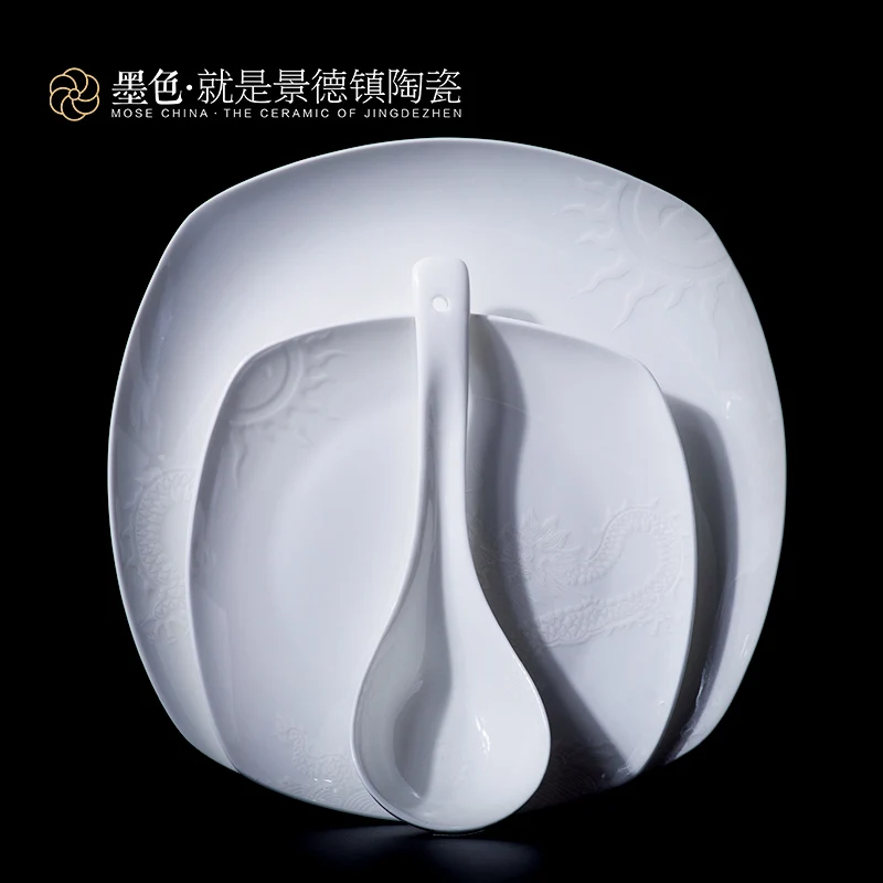 Керамические чернила Jingdezhen 56 Высококачественная рельефная белая фарфоровая