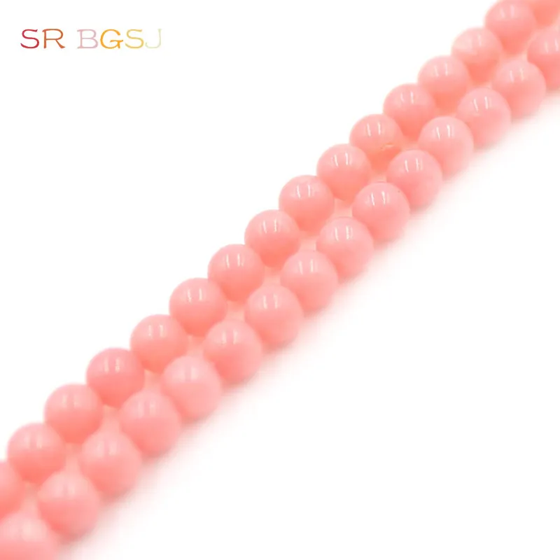 Free Shipping 4 6 8 10 9 11mm Wholesale Round Pink Coral Sea Bamboo Gems Natural Jewelry Beads 15&quot|jewelry beads|beads free shippingbead