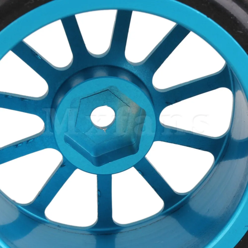 Mxfans 4 xRC1: 10 автомобильные резиновые гладкие шины и алюминиевые 11 спиц колесные