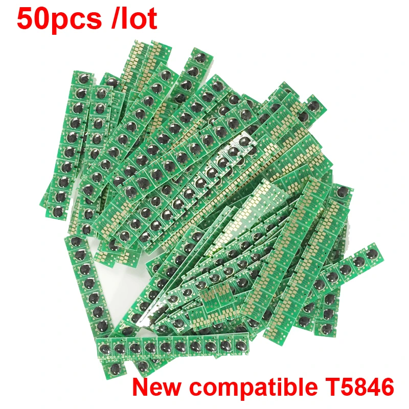 OYfame 50pcs PM225 Chip For Epson T5846 one time chip For Epson PictureMate PM225 PM300 PM200 PM240 PM260 PM280 PM290 Printer