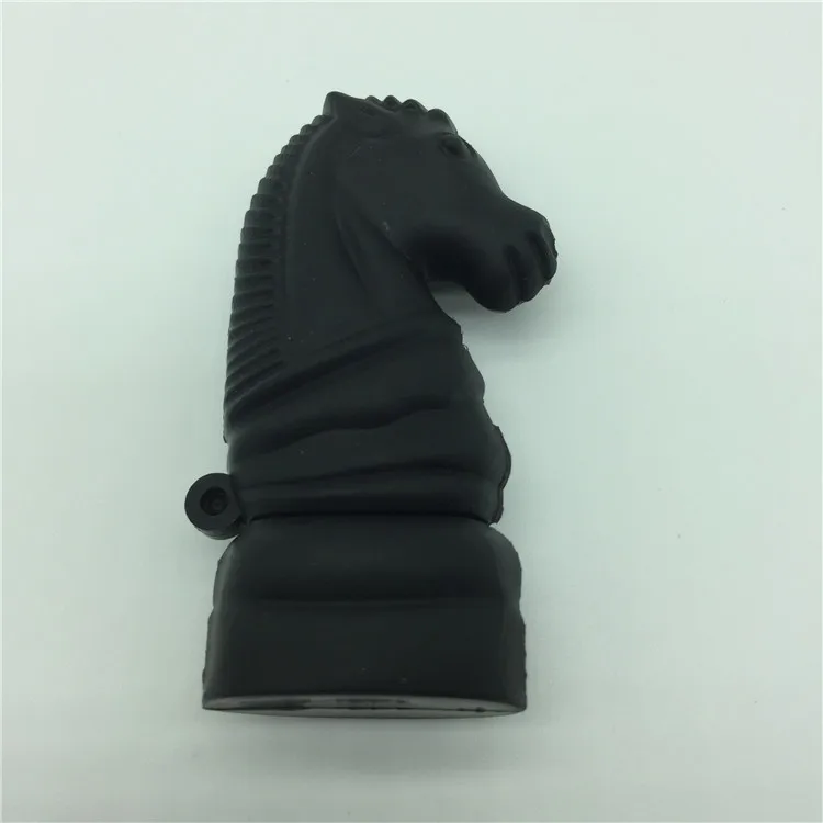 Черный Флешка, Международная Шахматная USB флешка, 4 ГБ, 8 ГБ, 16 ГБ, 32 ГБ, 64 ГБ, флеш-карта, креативный подарок, флешка, лошадь, шахматы - Цвет: Черный