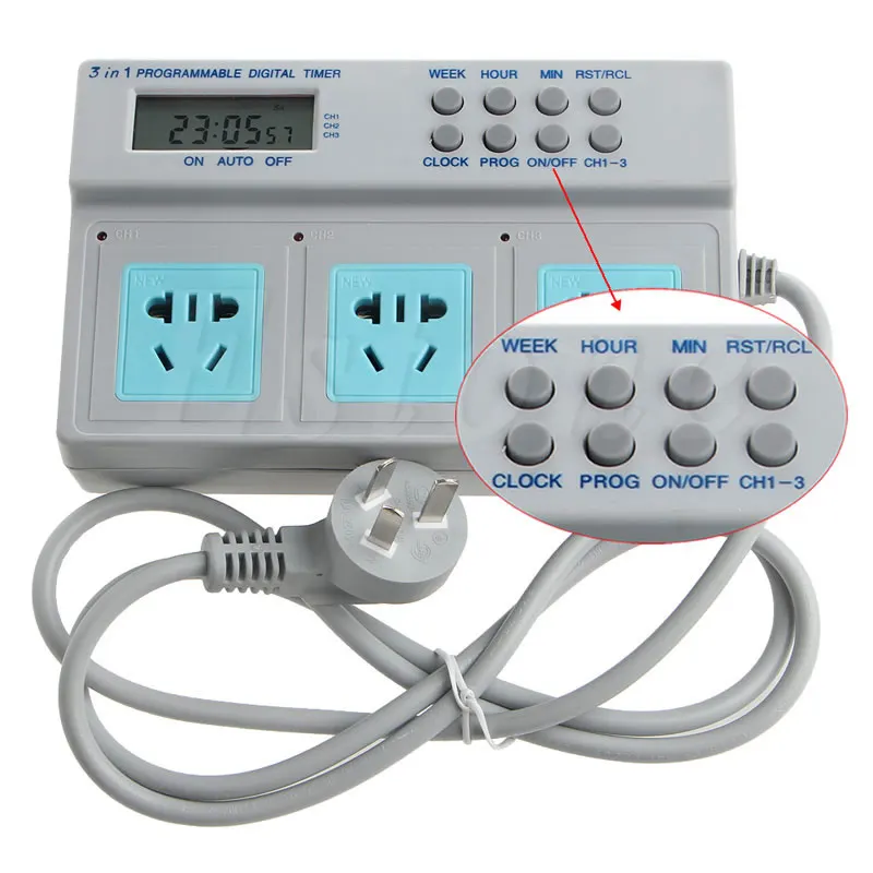 Программируемая розетка с цифровым таймером 3 в 1|sockets programmer|socket timersocket control |