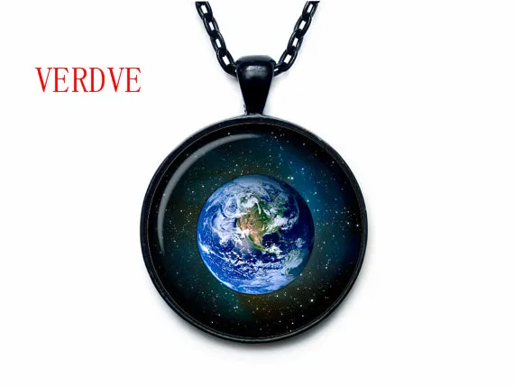 Подвеска в стиле ретро Planets Earth Venus Mars Jupiter Neptune из меркуриного стекла кабошон