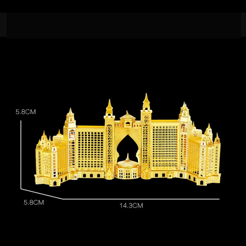 Nanyuan 3D металлическая головоломка здание отеля модель сделай сам лазерная резка