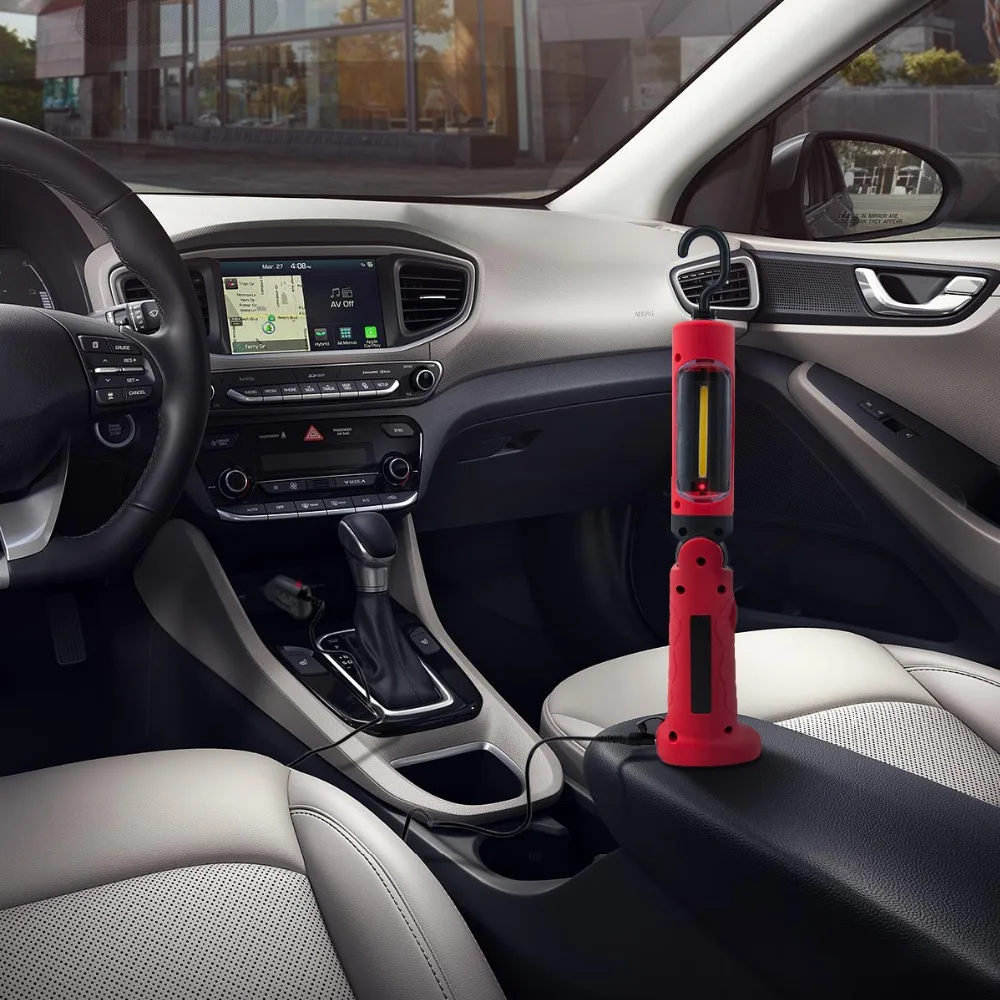 Satin Al USB şarj Edilebilir Led Lamba El Feneri Torch çalışma ışığı Standı COB Acil Kamp Manyetik El Feneri Açık