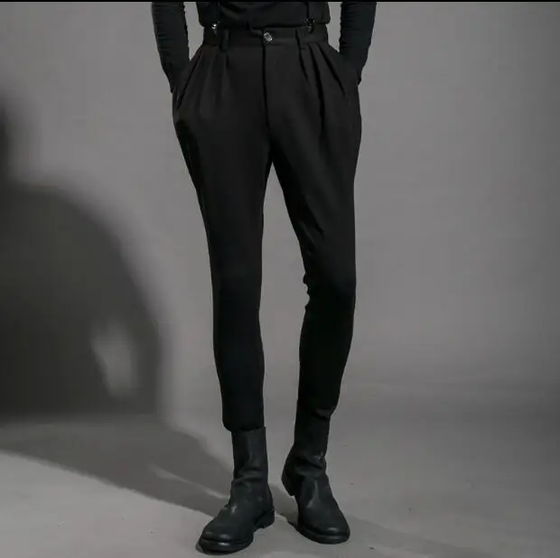 2019 тренд Новый стилист волос одежда ботинки брюки мужские тонкие повседневные