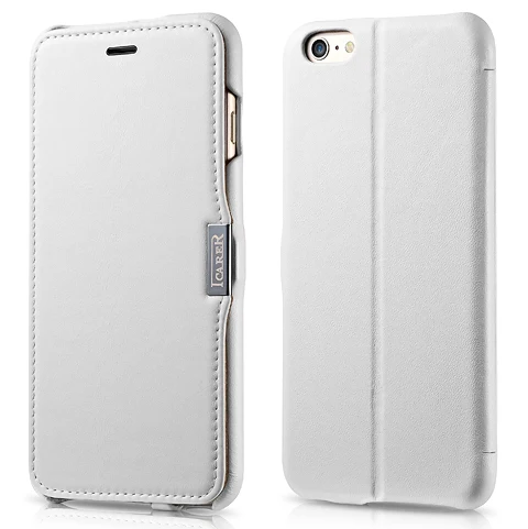 Роскошный тонкий откидной чехол из натуральной кожи для iPhone 6 6s Plus защитный