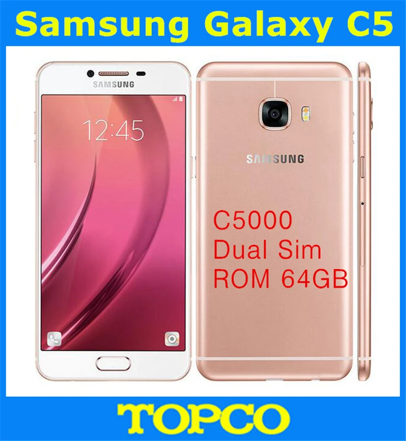 Мобильный телефон Samsung Galaxy C5 Duos GSM 4G LTE Android две Sim-карты Восьмиядерный процессор C5000