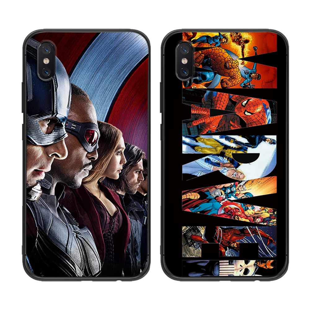 Мягкий ТПУ чехол Captain America marvel для Xiaomi Redmi Mi6 8 9 A1 A2 F1 Plus 5/5 M8 Lite силиконовый задней