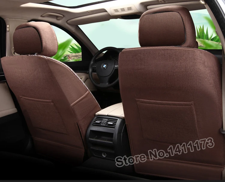 Автомобильные чехлы для сидений автомобиля, льняные Чехлы для hyundai Santa fe 2010 2008 2007, чехлы для сидений, серое покрытие для стайлинга автомобилей, аксессуары для интерьера