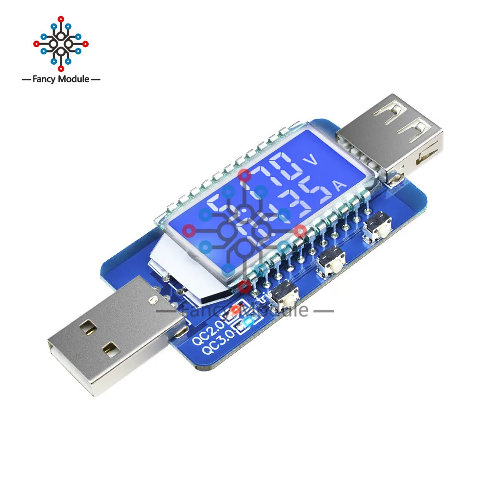 

QC2.0 QC3.0 4V-28V Electrical Scam Power Trigger LCD Digital USB Detector Tester Voltage Current Meter Tester Voltmeter Ammeter