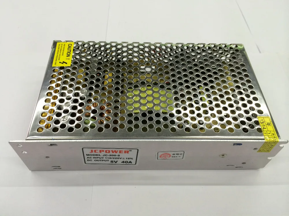 Всего 1 шт. 100% Фирменная Новинка 5 V 40A 200 W для ws2801/ws2812b/2812b/lpd8806/apa102 led переключатель
