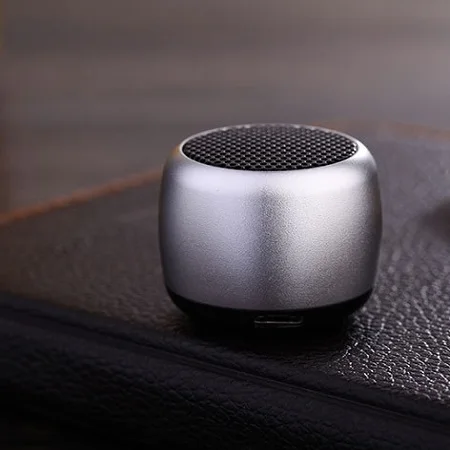 Мини металлический Bluetooth динамик портативный стерео сабвуфер звук MP3 беспроводные музыкальные колонки с микрофоном Hands Free для телефона ПК Xiaomi - Цвет: silver