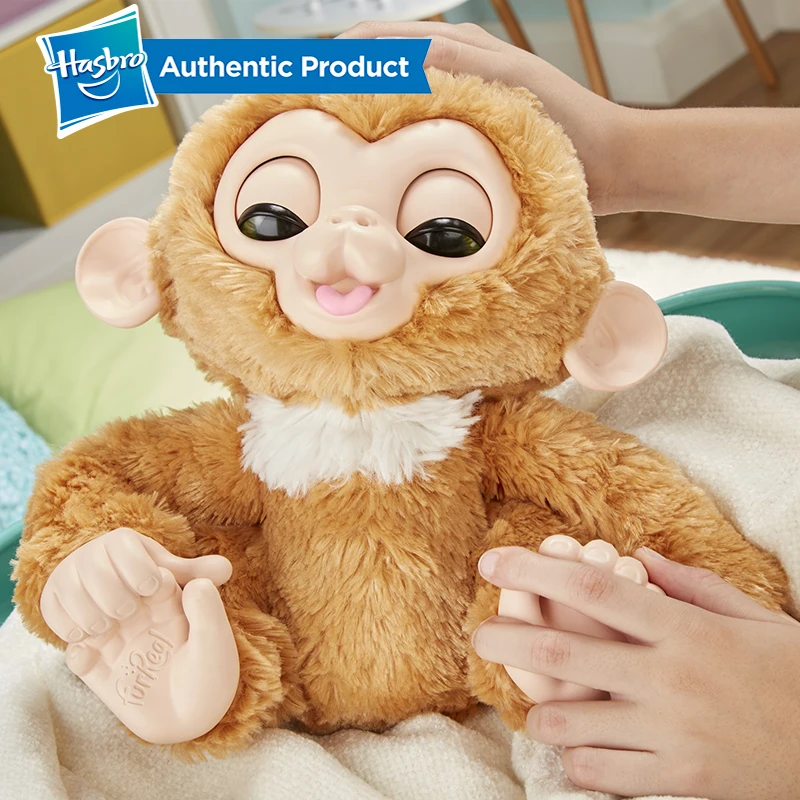 Hasbro Furreal проверьте занди Сладкая маленькая обезьянка плюшевая мягкая игрушка может сделать звук ребенка день рождения Рождественский подарок