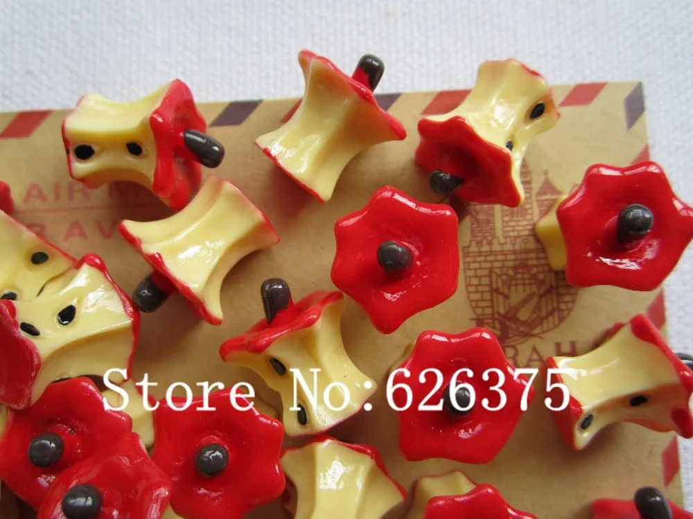 Рена! Минимальный заказ $6 (смешанный заказ) полимерное яблоко для волос с бантом