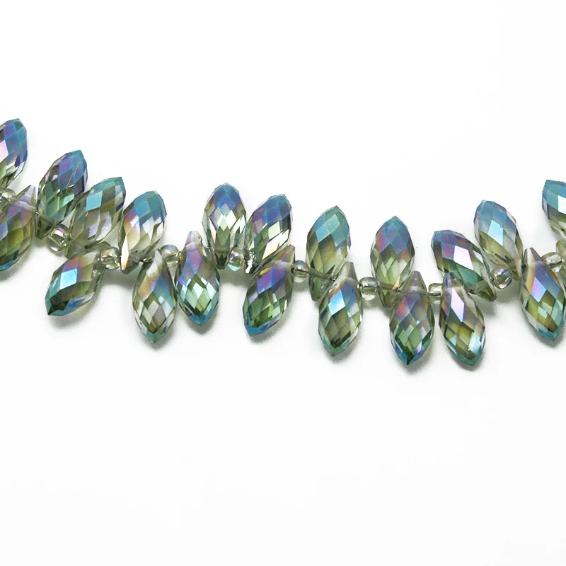 Новейшие высококачественные хрустальные бусины капли 10 шт./лот 6*12 мм светло