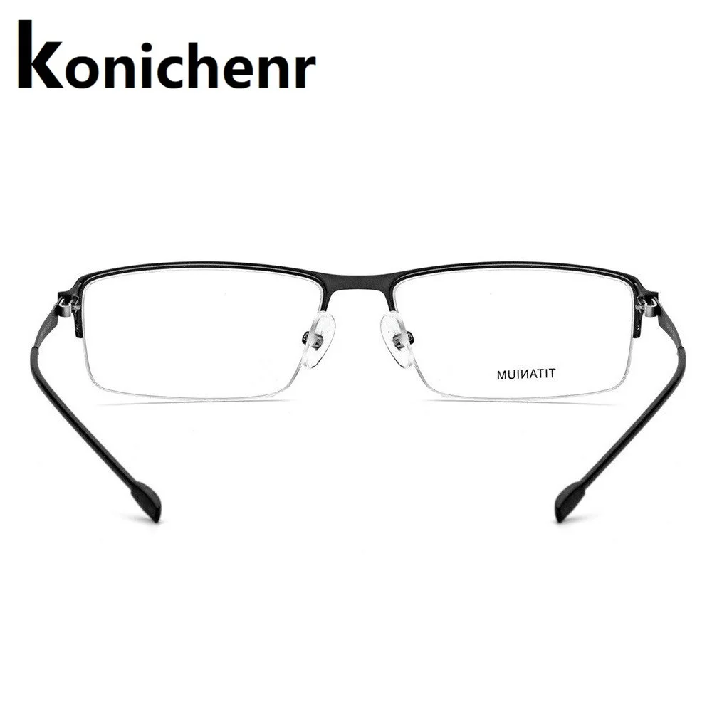 Titanium Alloy Glasses Frame Men Ultralight Square Half Myopia Prescription Eyeglasses 2019 Male Metal Spectacles | Аксессуары для