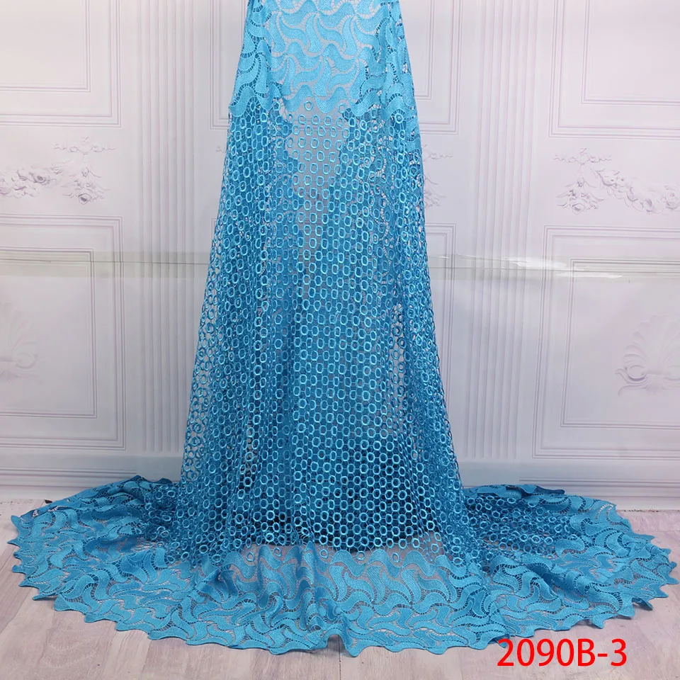 Embroideed Design African Cord Lace Fabrics High Quality Nigerian Wedding Dress Water Soluble Guipure Fabric XZ2090B-2 | Дом и сад