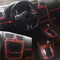 3d carbon fiber car interior center console color change molding sticker decals for volkswagen eos