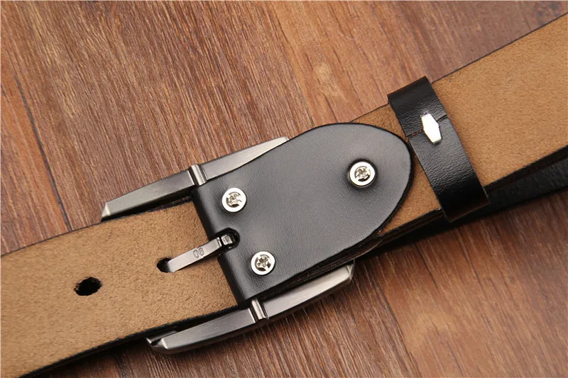 

VOHIO High quality designer leather Belt Plus Size 150 160 165cm Long 58-66inch cowhide Belt Mens Metal Buckle for Big and Tall