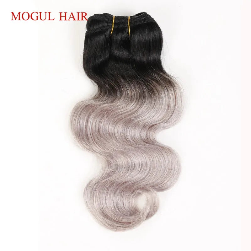 MOGUL волосы 1 шт. только T 1B светло-серые волнистые для наращивания Омбре