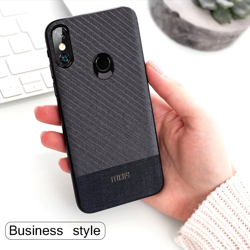 Чехол для Xiaomi Redmi Note 6 Pro чехол Mofi из ткани деловая ткань темно-ручная работа