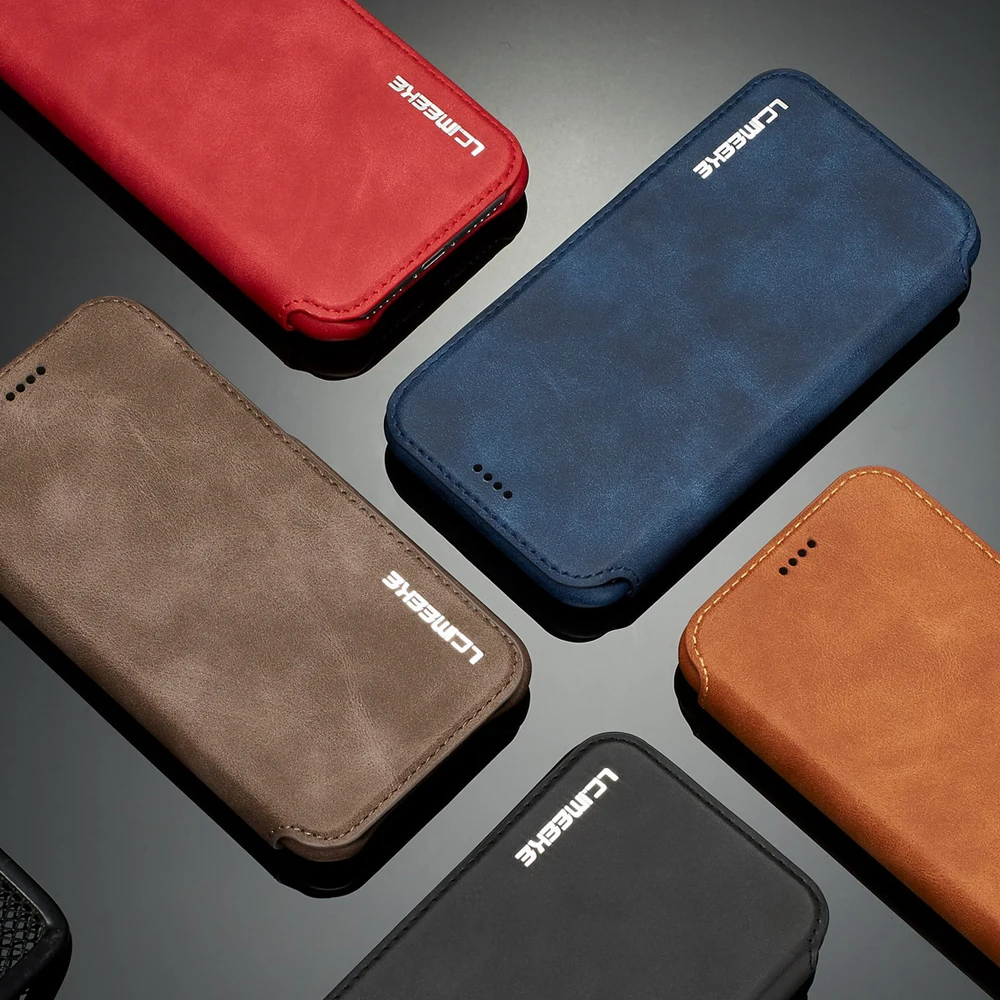 Модный черный кожаный флип чехол для iPhone X ударопрочный кошелек телефона с