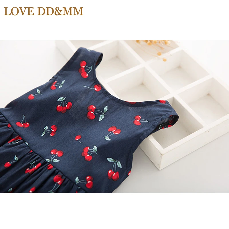 Платья для девочек LOVE DD &amp MM летние модные милые простые с изображением вишенок |