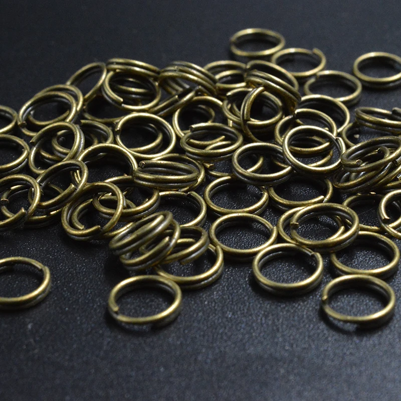

FLTMRH Box Lovely 400 PCs Silver color Double Loops Open Jump Rings 6mm Dia. Findings