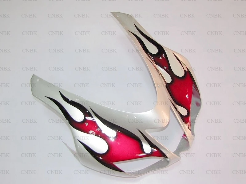 Для Zx6r 2007 - 2008 обтекатель серебро красная рамка кузов набор для всего тела