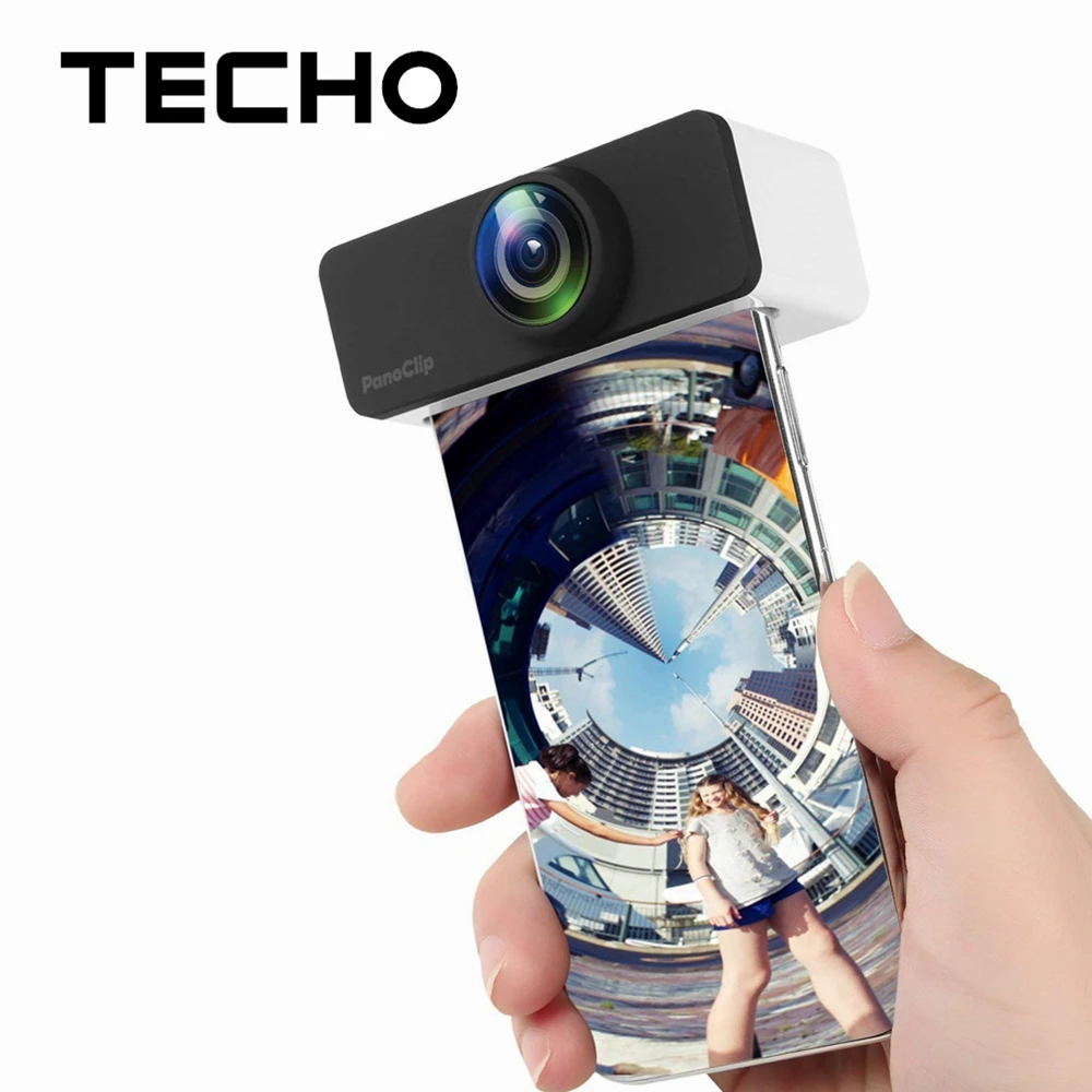 TECHO 360 градусов Профессиональный панорамный телефон Камера двойной линзы для Apple